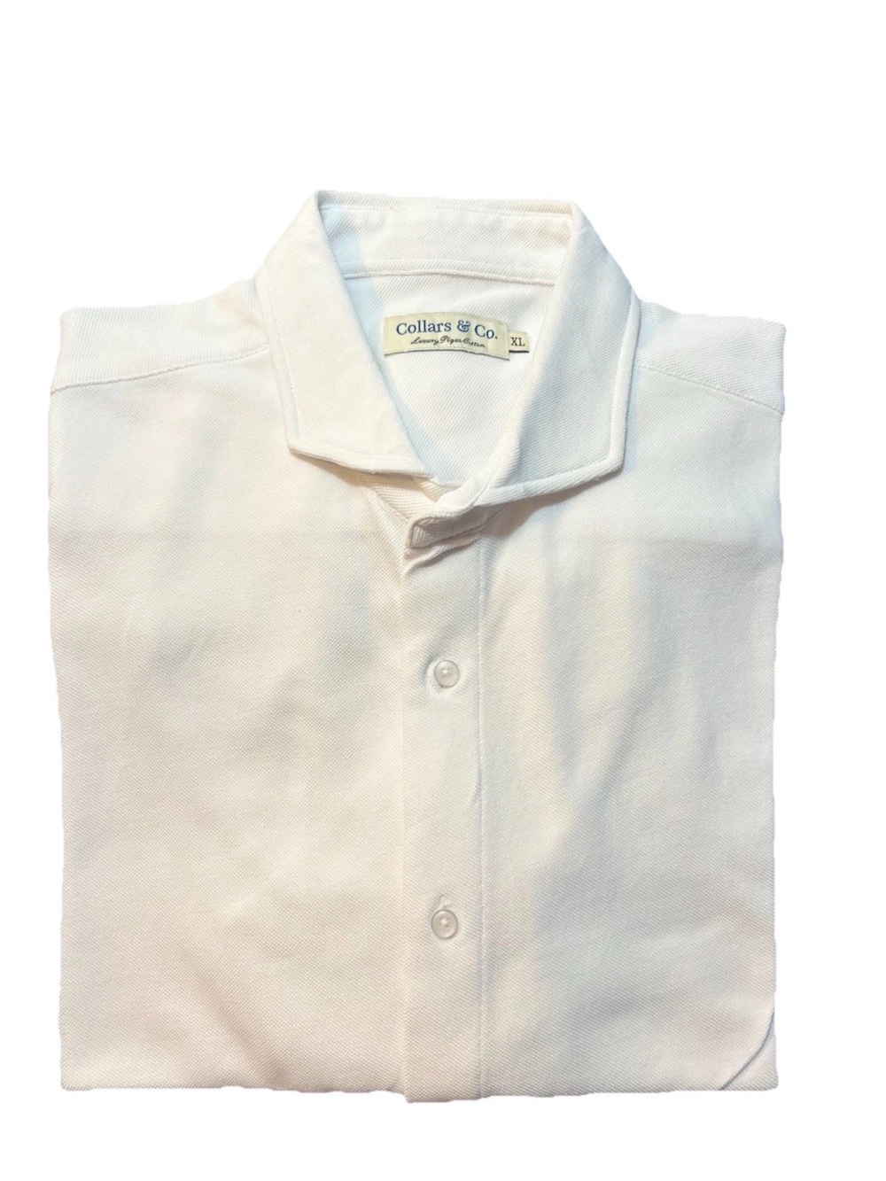 Collars & Co Men’s White Button-Up Shirt XL Long Sleeve
